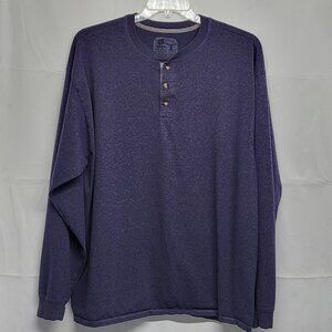 Hanes Mens Henley Shirt Beefy XL Long Sleeve Uxpectedy Durable Unxpectedly Soft